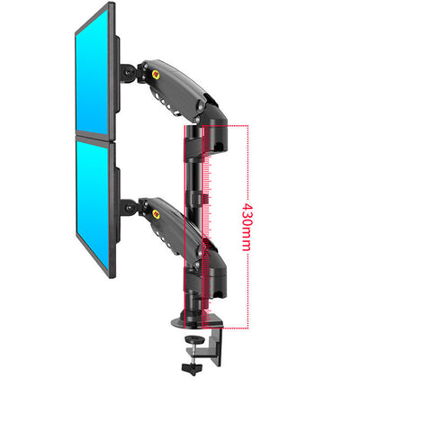 F80 Computer Monitor Stand Desktop Lcd Dual Screen Telescopic Rotating Lifting Desktop Shelf F100A